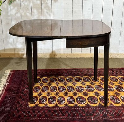 Table console demi lune anglaise en acajou 19ème