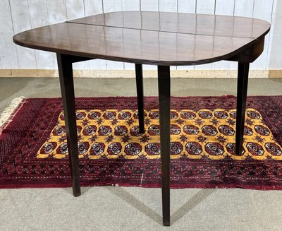 Table console demi lune anglaise en acajou 19ème