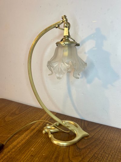 Jugendstil-Herzlampe von Auguste Delafontaine