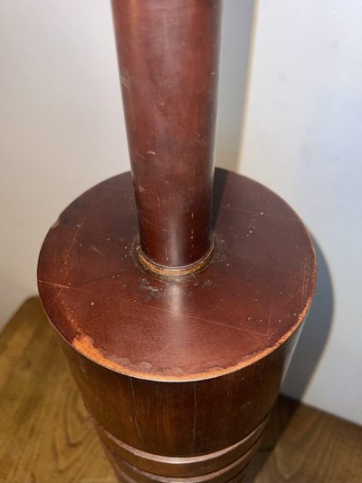Lampada da terra in mogano degli anni '70