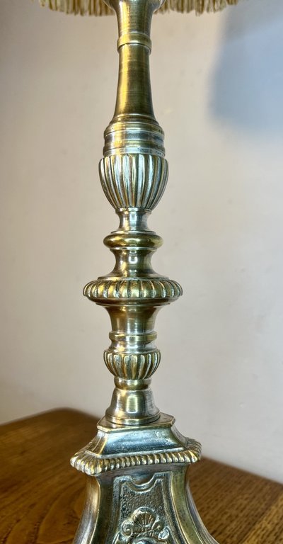 Candle holder mounted as a lamp