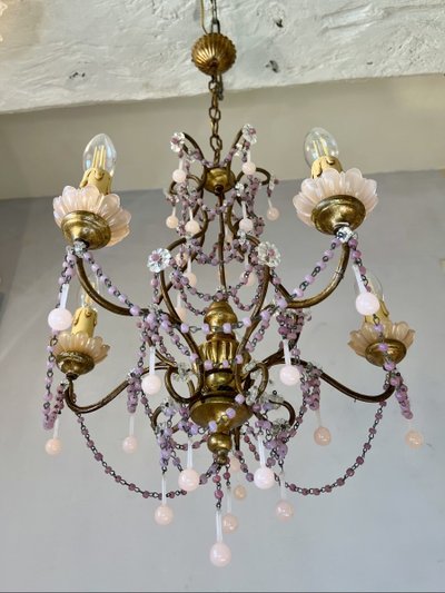Lustre Murano opaline rose