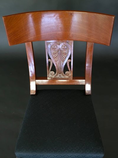 Jacob Frères / Château de Bois Préau, pair of Consulate period chairs.