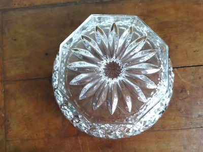 Large Antique Candy Dish on a Pedestal in Cut and Molded Crystal