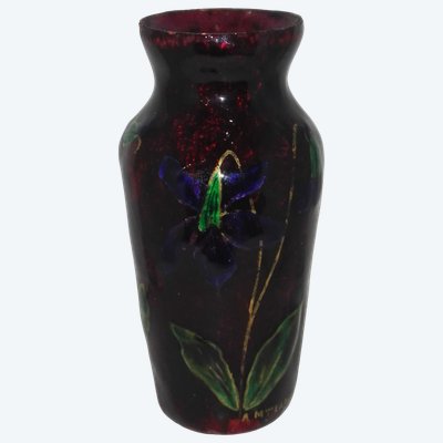 C. PICHARD 1905 – kleine emaillierte Vase