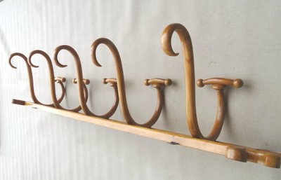 Appendiabiti da parete THONET a 5 curve, 1900 circa