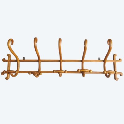 Appendiabiti da parete THONET a 5 curve, 1900 circa