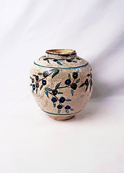 Vase boule aux olives artisanat populaire Perse milieu XXe