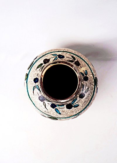 Vase boule aux olives artisanat populaire Perse milieu XXe