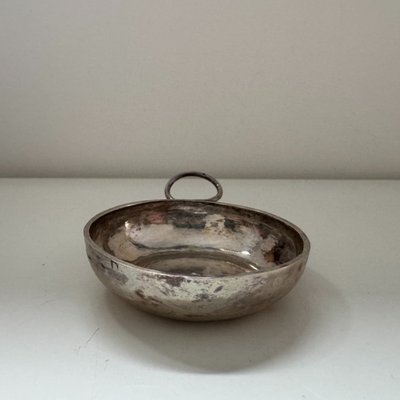 Solid silver wine taster with Minerva hallmark