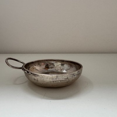 Solid silver wine taster with Minerva hallmark