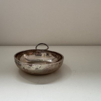 Solid silver wine taster with Minerva hallmark