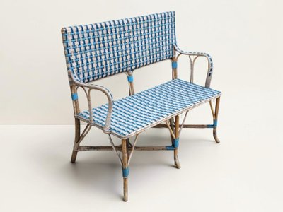 Woven rattan table, mid-20th century