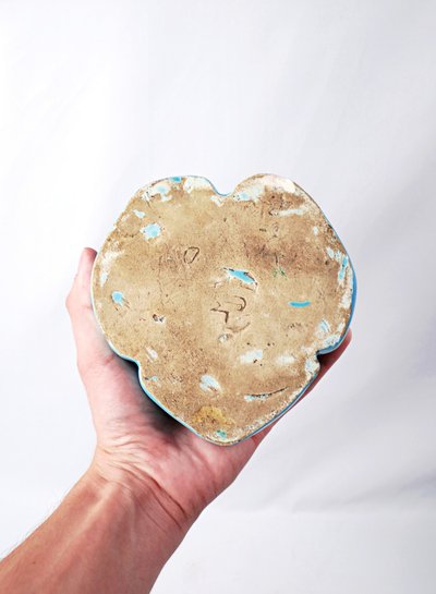 Heart-shaped ceramic ashtray from Vallauris, signed MJ, mid-20th century