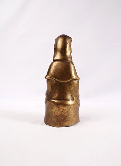 Gilded bronze Guanyin statue, chiseled, early 20th-century Chinese religious craftsmanship