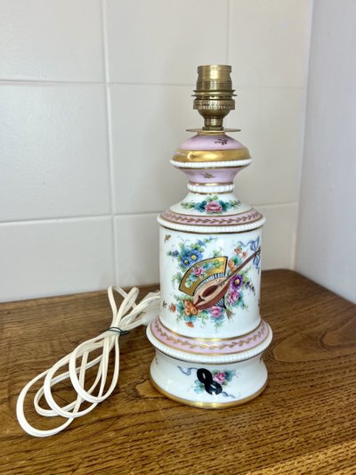 Pair of porcelain lamps