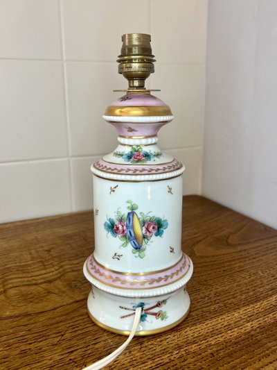 Pair of porcelain lamps