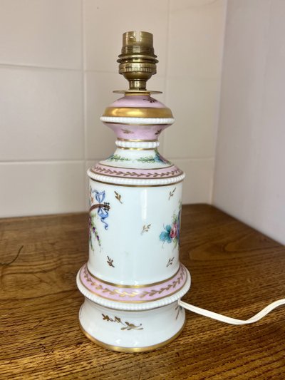Pair of porcelain lamps