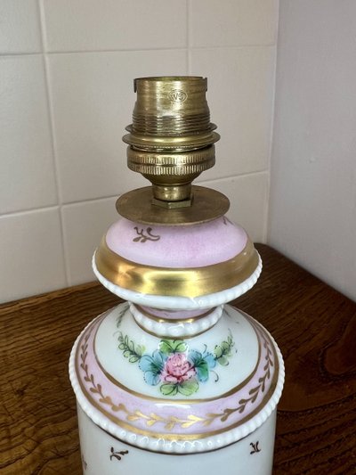 Pair of porcelain lamps