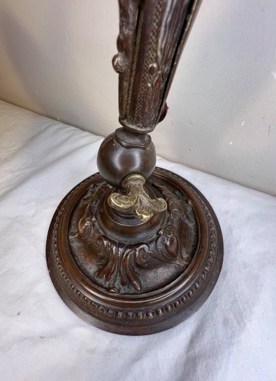 Antique-Finish Piano Lamp