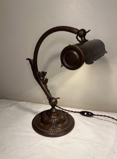 Antique-Finish Piano Lamp