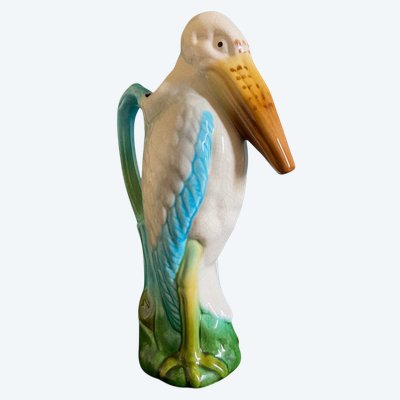 Absinthkrug aus Barbotine von Saint Clément, um 1900