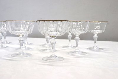 Verres à champagne en verre soufflé de Murano, signés Nason & Moretti, avec étiquette d'origine, lot
