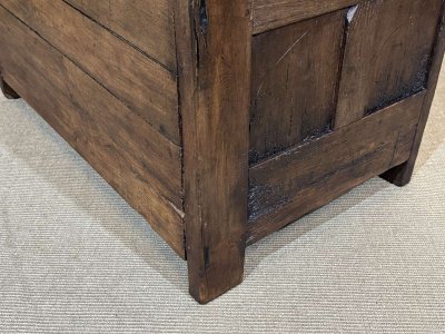 Meuble d'entrée, vestiaire breton en chêne et châtaignier 19ème 