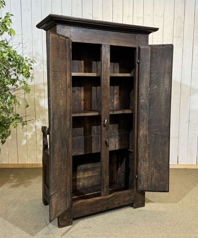 Meuble d'entrée, vestiaire breton en chêne et châtaignier 19ème 