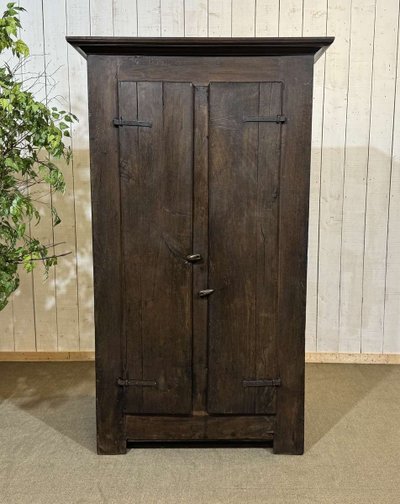 Meuble d'entrée, vestiaire breton en chêne et châtaignier 19ème 
