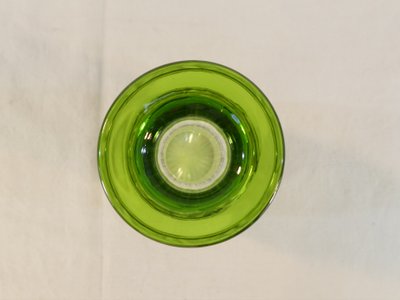 VAL SAINT LAMBERT Green Cut Crystal Decanter, SEVILLA Model