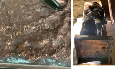 Napoleon Bonaparte, 19th-century bronze, 98 cm, signed: Emile GUILLEMIN