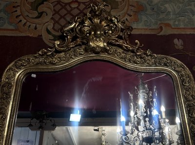 SPECCHIO - LEGNO DORATO - STILE ROCAILLE - FINE DEL XIX SECOLO S