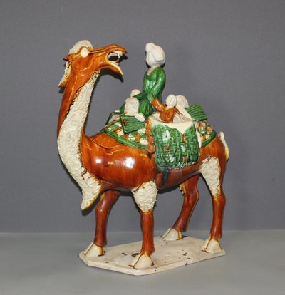 Important Glazed Ceramic Camel, China, 20th Century 
