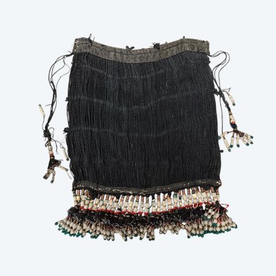 Nappa per capelli vintage Uzbekistan, con perline, 50x37cm