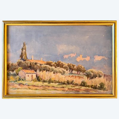 Die Provence, Aquarell aus dem frühen 20. Jahrhundert, Nr. 12