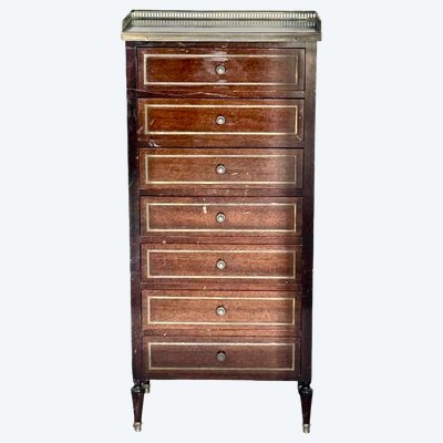 Louis XVI-style mahogany chest of drawers