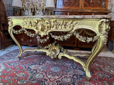 CONSOLE DE MILIEU D’APPARAT DE STYLE LOUIS XV
