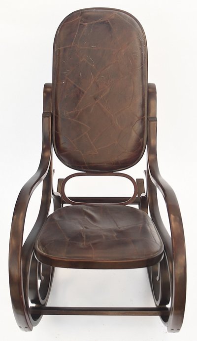 Rocking chair simili cuir