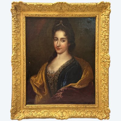 Französische Schule, 17. Jahrhundert: Porträt einer Dame von Stand mit einem Diadem im Stil von François de Troy