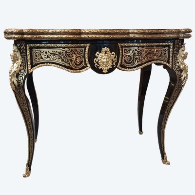 Table de jeux Napoléon III estampillé DIELH 