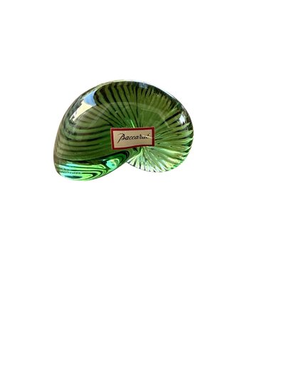 Baccarat – Nautile en cristal vert émeraude