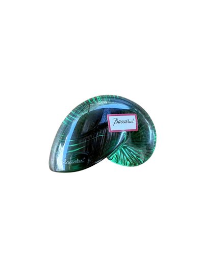 Baccarat – Nautile en cristal vert émeraude