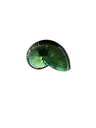 Baccarat – Nautile en cristal vert émeraude