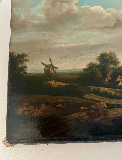 Öl auf Leinwand, ländliche Landschaft