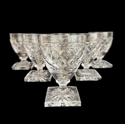 Val Saint Lambert modèle Gondole taille Losange - Verre à vin. 