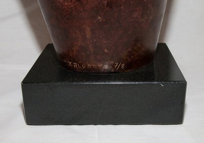 "Modesty" Bronze Sculpture by Xavier Alvarez, 20th Century