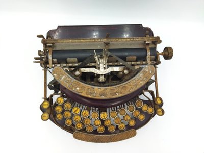 TYPO MANUFRANCE Antique Typewriter, Enameled Cast Iron, Early 20th Century Collection