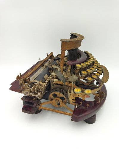 TYPO MANUFRANCE Antique Typewriter, Enameled Cast Iron, Early 20th Century Collection