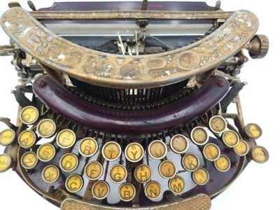 TYPO MANUFRANCE Antique Typewriter, Enameled Cast Iron, Early 20th Century Collection